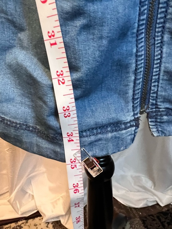 Dkny Sleeveless Denim Zip-Front Midi Dress in Blue - Picture 11 of 15